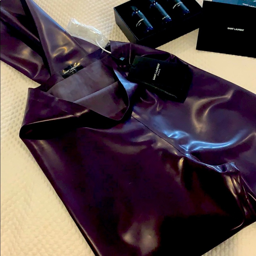 Saint Laurent rubber latex leggings